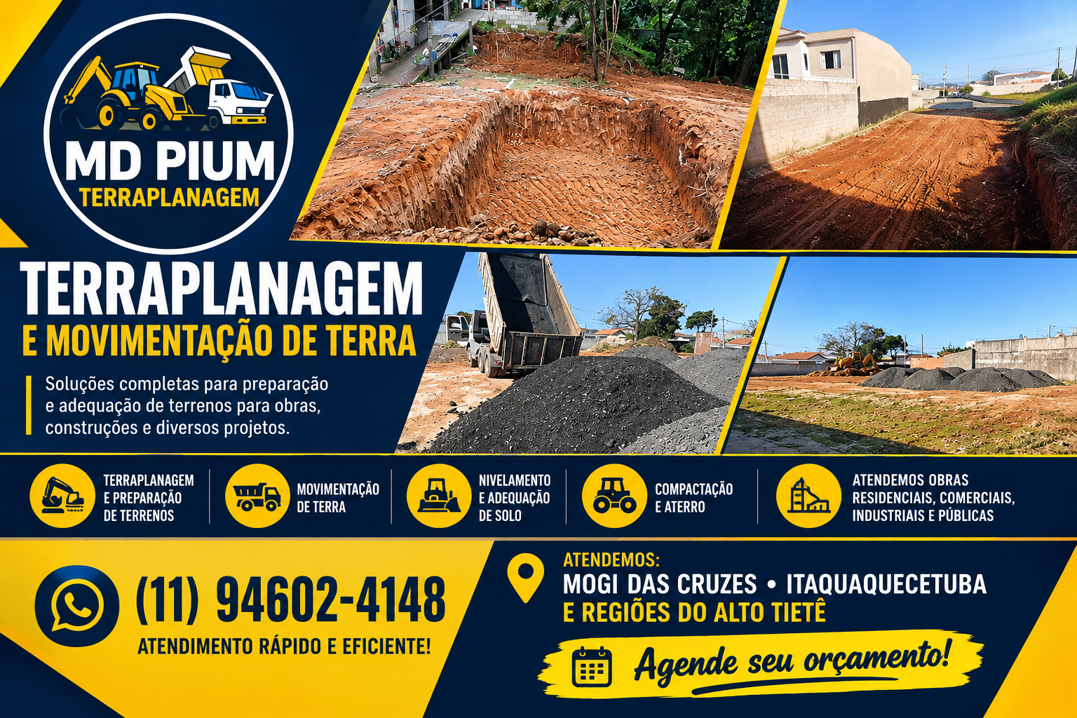 Terraplanagem em Itaquaquecetuba - MD Pium Terraplanagem