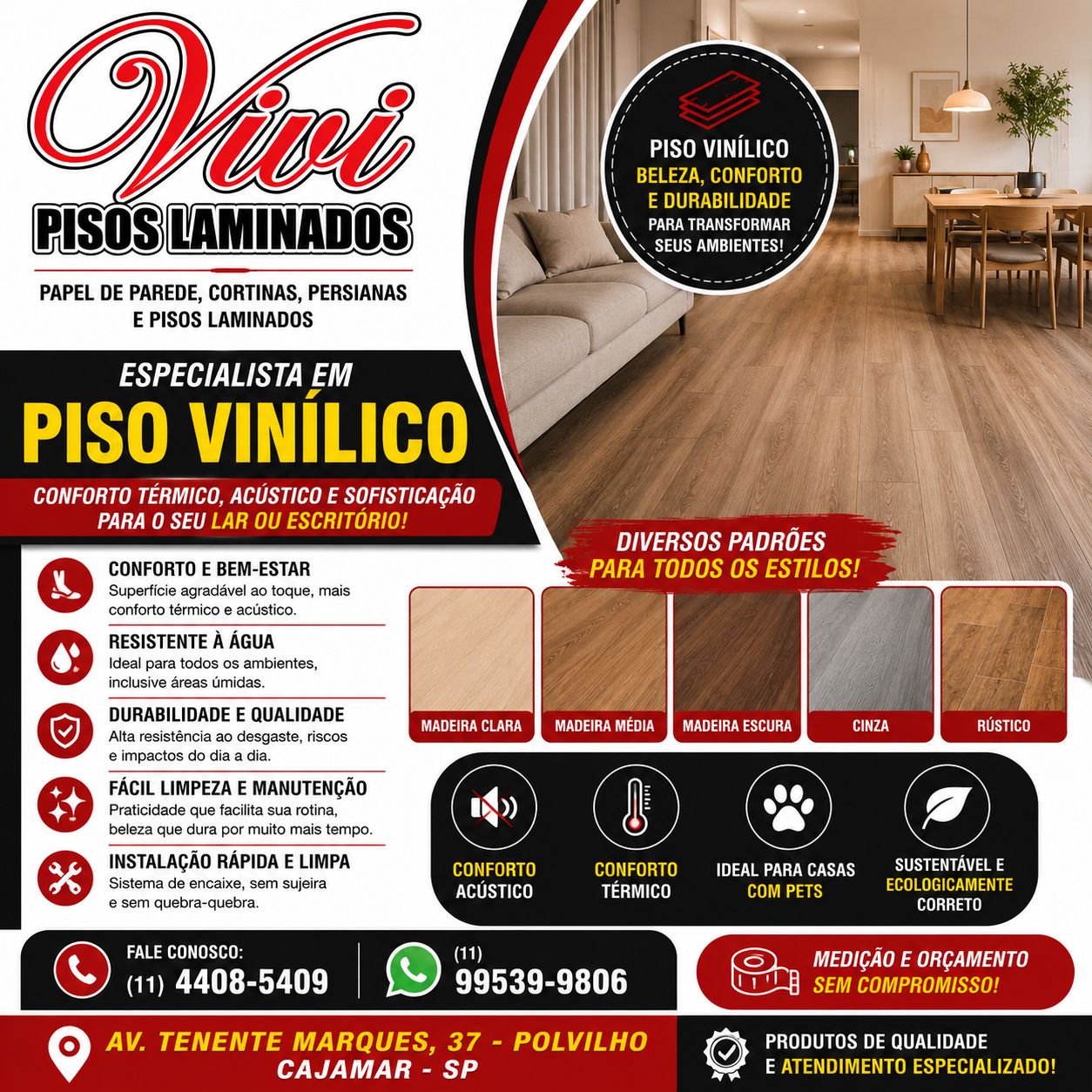 Vivi Pisos Laminados em Cajamar