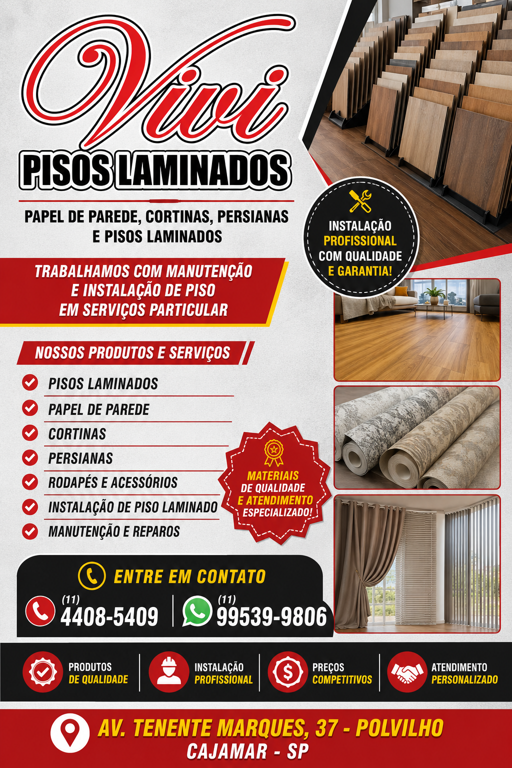 Vivi Pisos Laminados em Cajamar