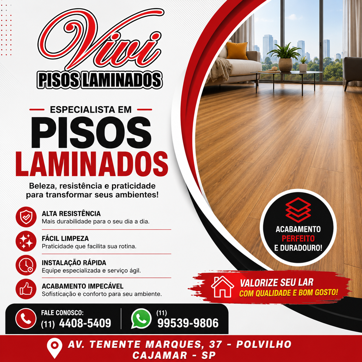 Vivi Pisos Laminados em Cajamar