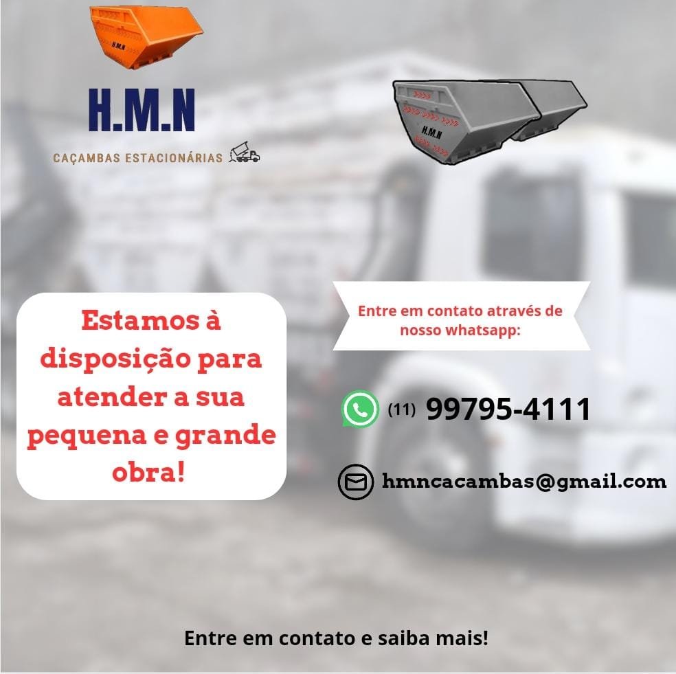 Caçambas de Entulho em Cotia HMN