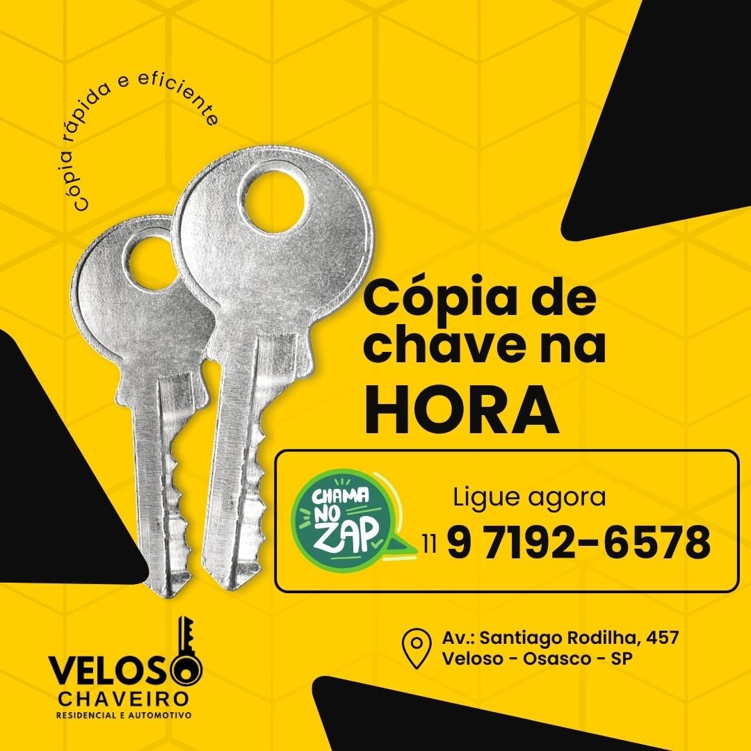 Chaveiro Veloso em Osasco