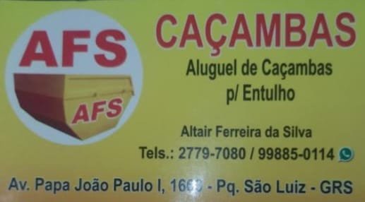 AFS Aluguel de Caçambas em Guarulhos