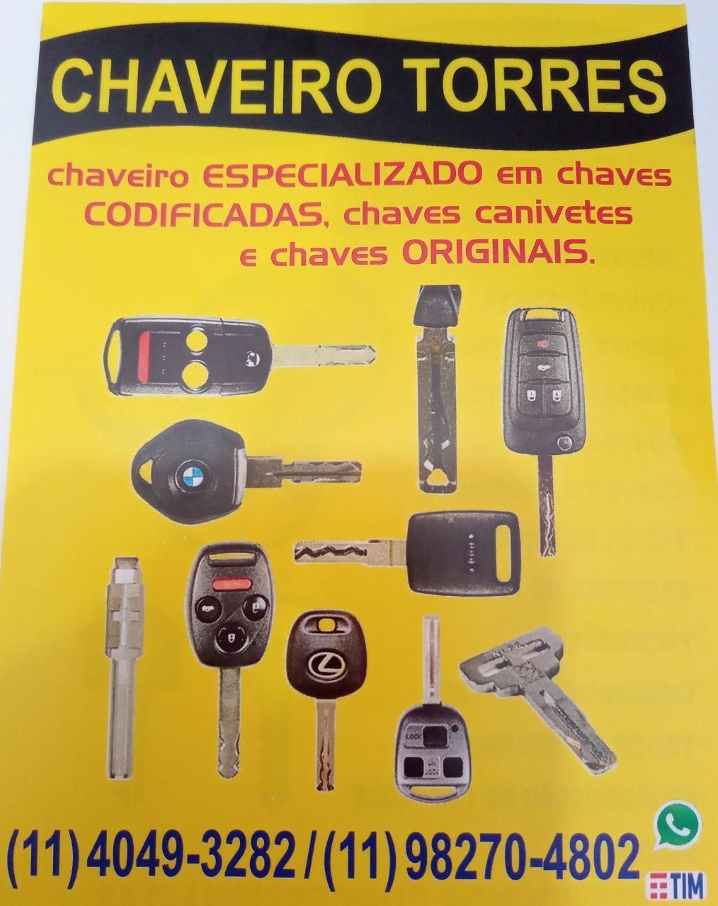 Chaveiro Torres na Zona Leste