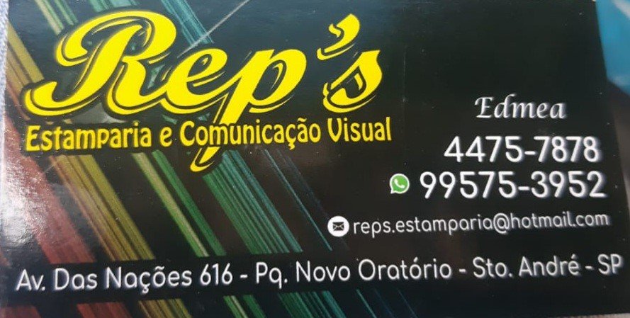 Estamparia e Comunicação Visual Em Santo André - Reps Estamparia E Comunicação Visual