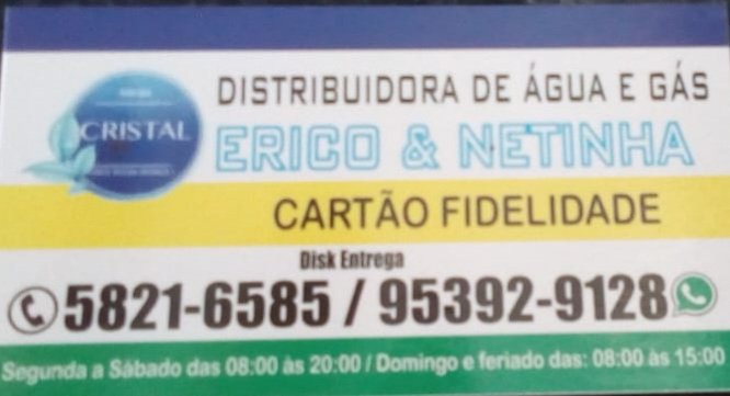 Distribuidora De Agua Mineral E Gás Em São Paulo - Distribuidora De Agua Mineral E Gás Erico & Netinha