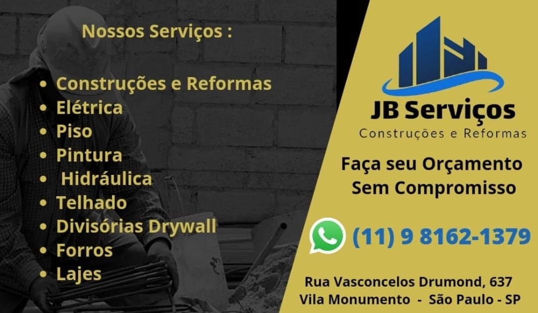 JB Serviços de Construção e Reforma na Zona Sul