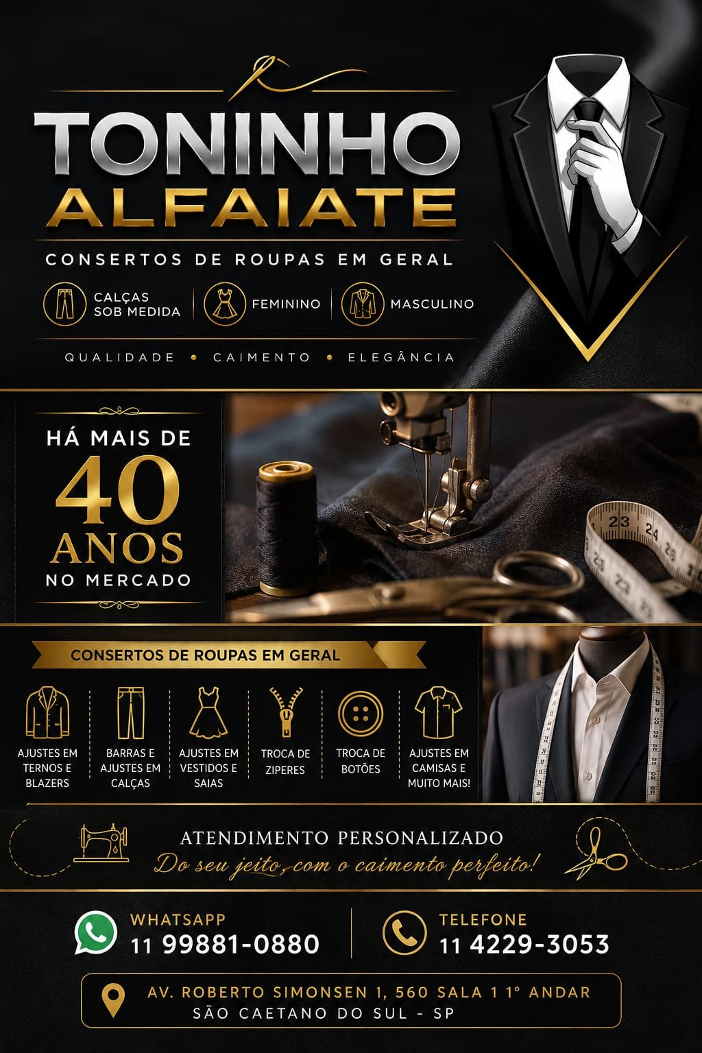 Toninho Alfaiataria em São Caetano do Sul