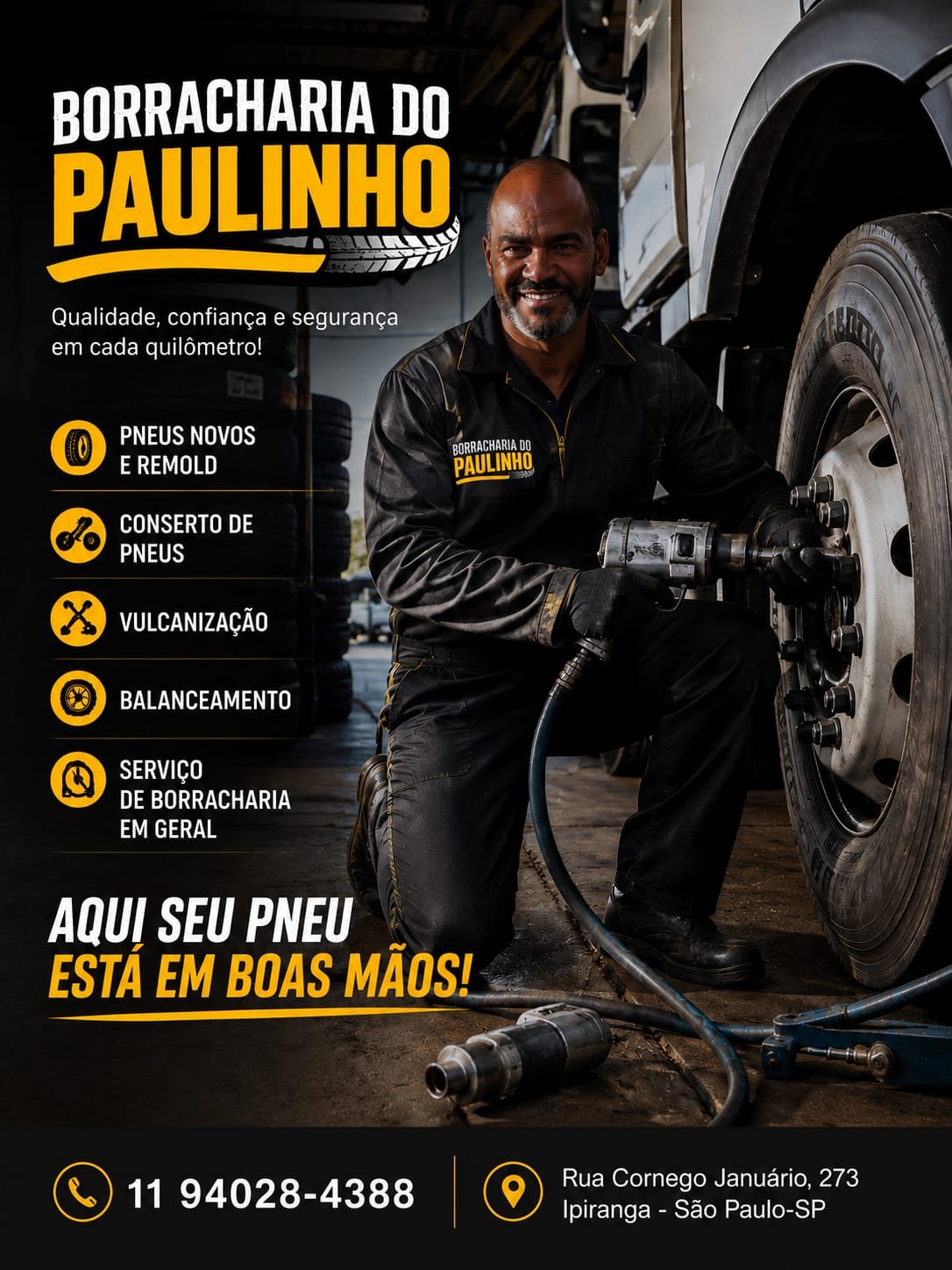 Borracharia Paulinho no Ipiranga 