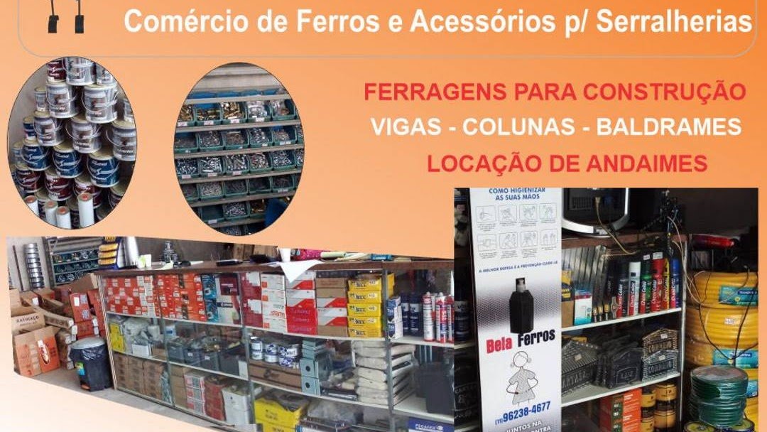 Bela Ferros -  Comércio de Ferros e Acessórios Para Serralherias