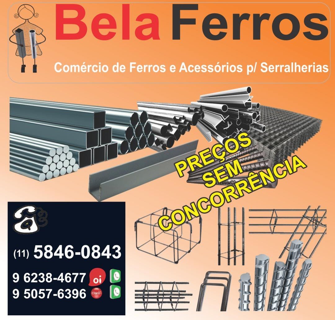 Bela Ferros -  Comércio de Ferros e Acessórios Para Serralherias