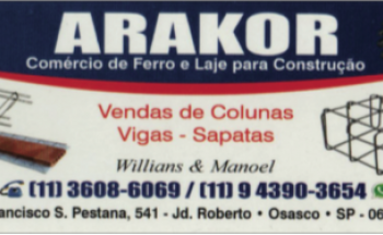 Arakor Comercio de Ferro e Laje em Osasco