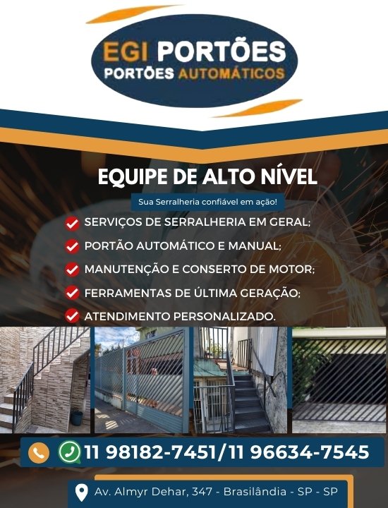 Egi Portões Serralheria na Zona Norte
