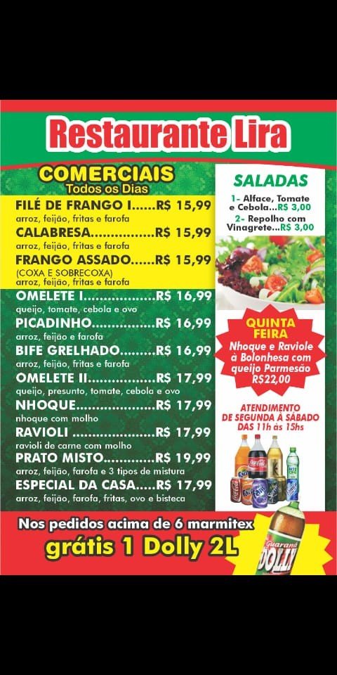 Restaurante Na Zona Leste - Restaurante Lira