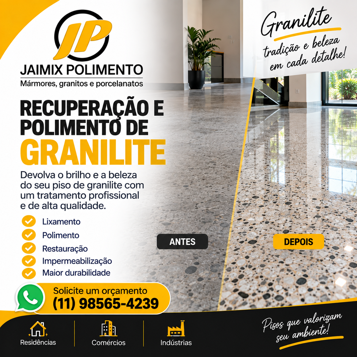 Jaimix Polimento de Mármores, Granitos e Porcelanatos na Zona leste