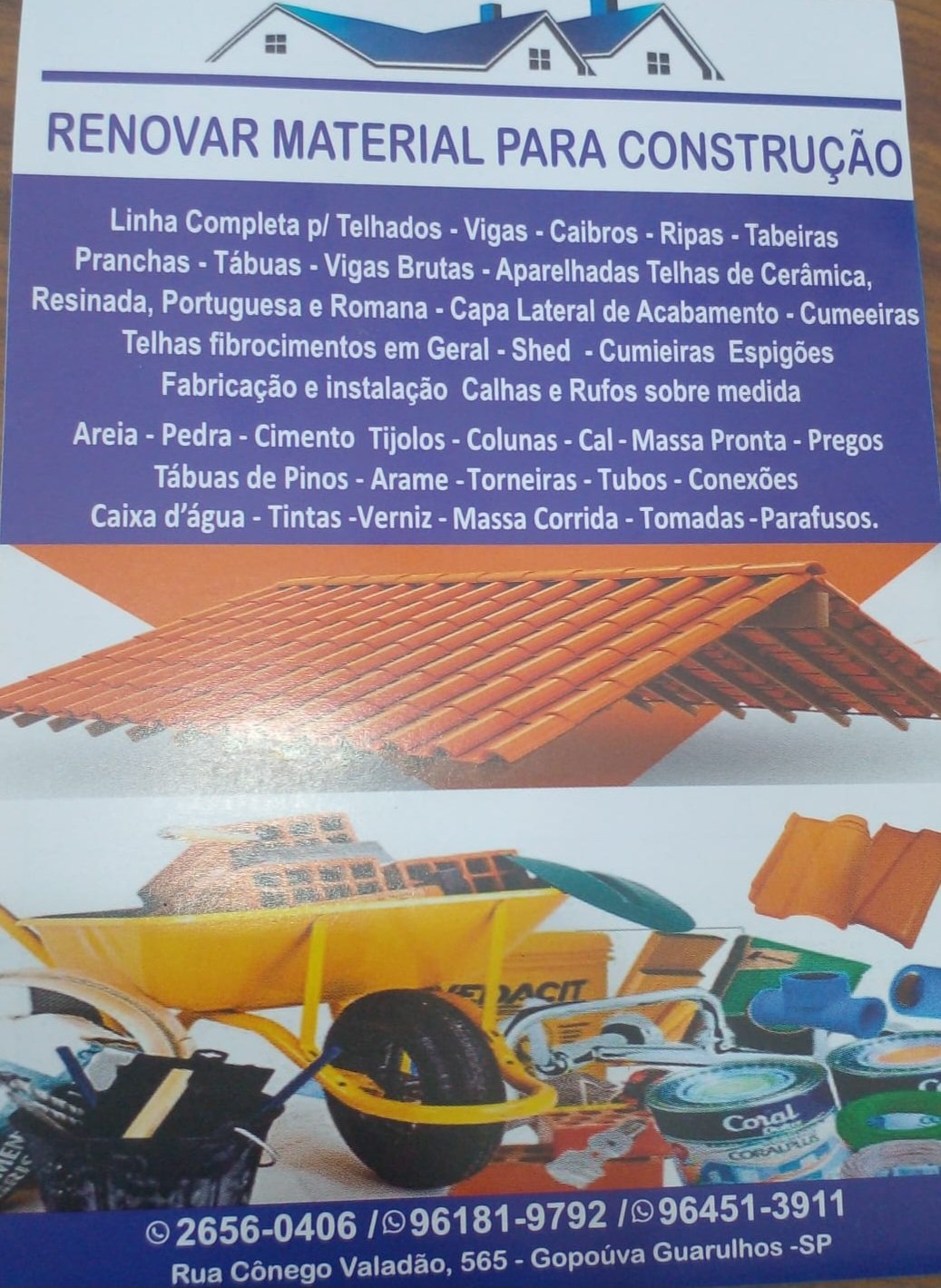 Renovar Material para Construção em Guarulhos