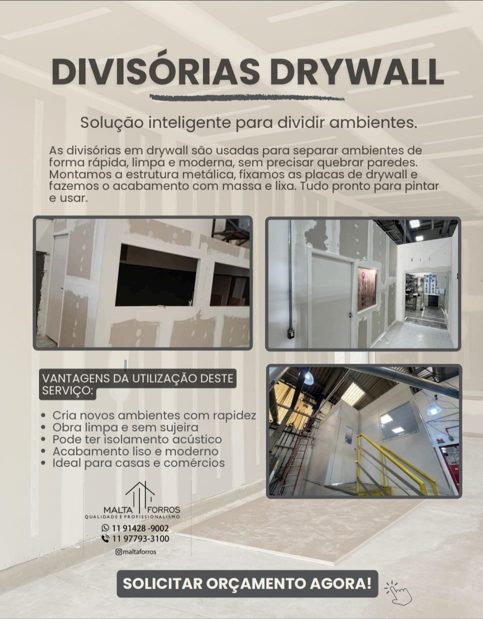 Malta Forros e Divisórias em Jundiaí