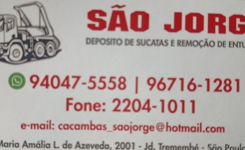 São Jorge Locação de Caçambas na Zona Norte 