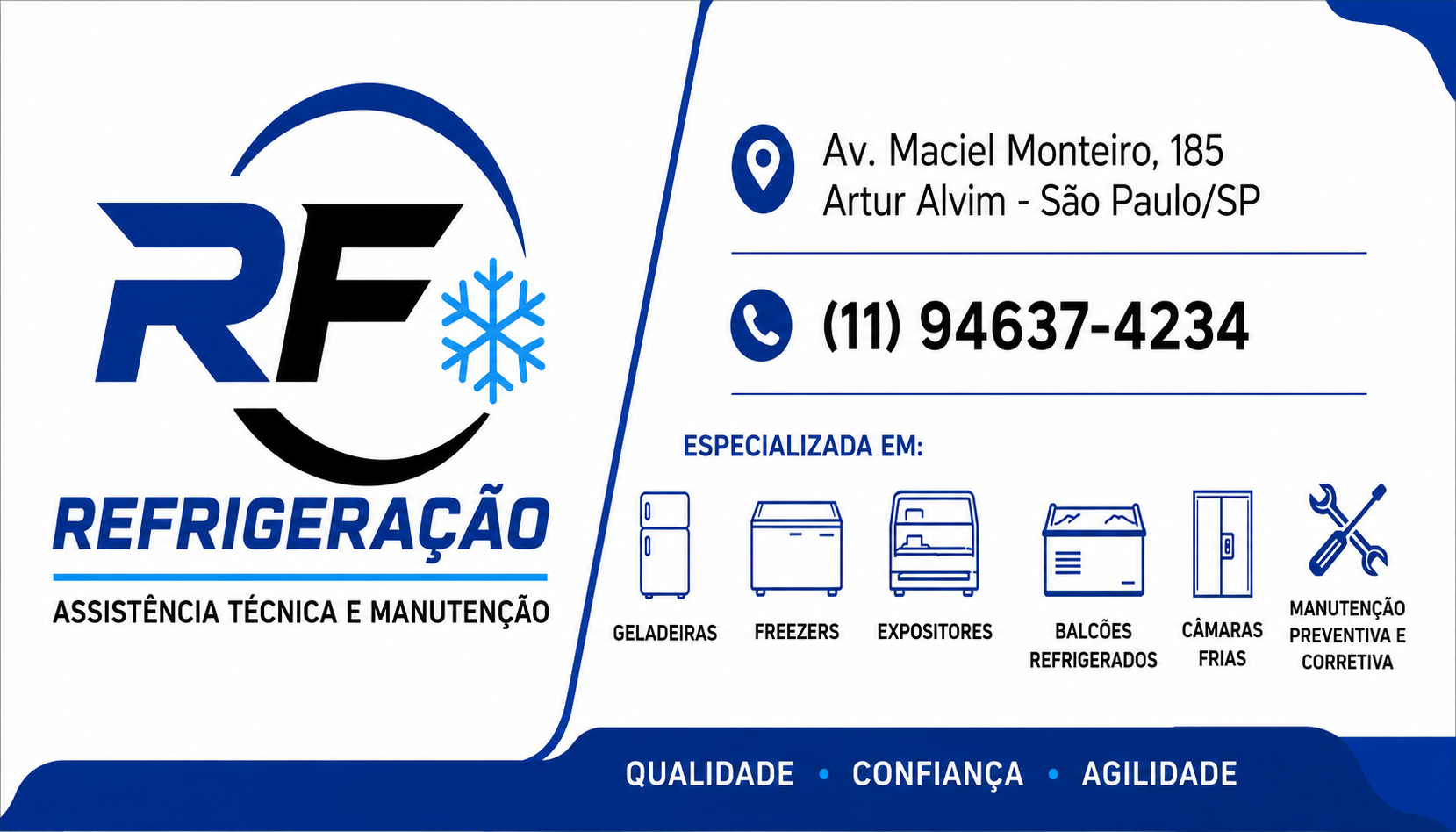 RF Refrigeração Assistência Técnica em Artur alvim