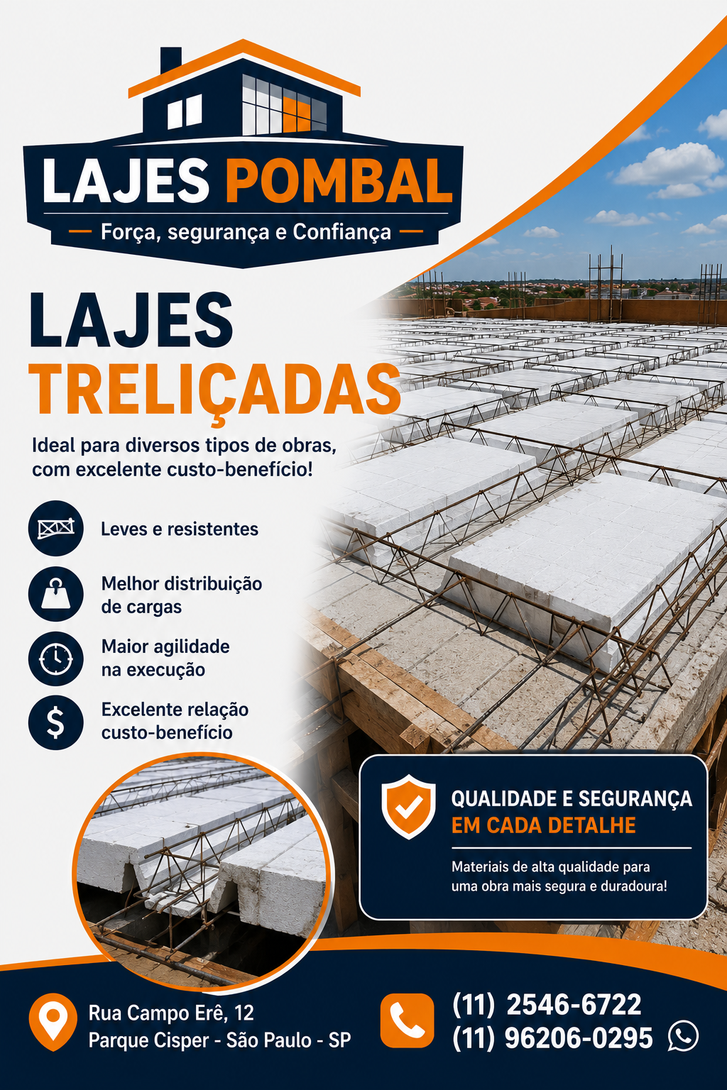 Lajes Pombal - Lajes Na Zona Leste