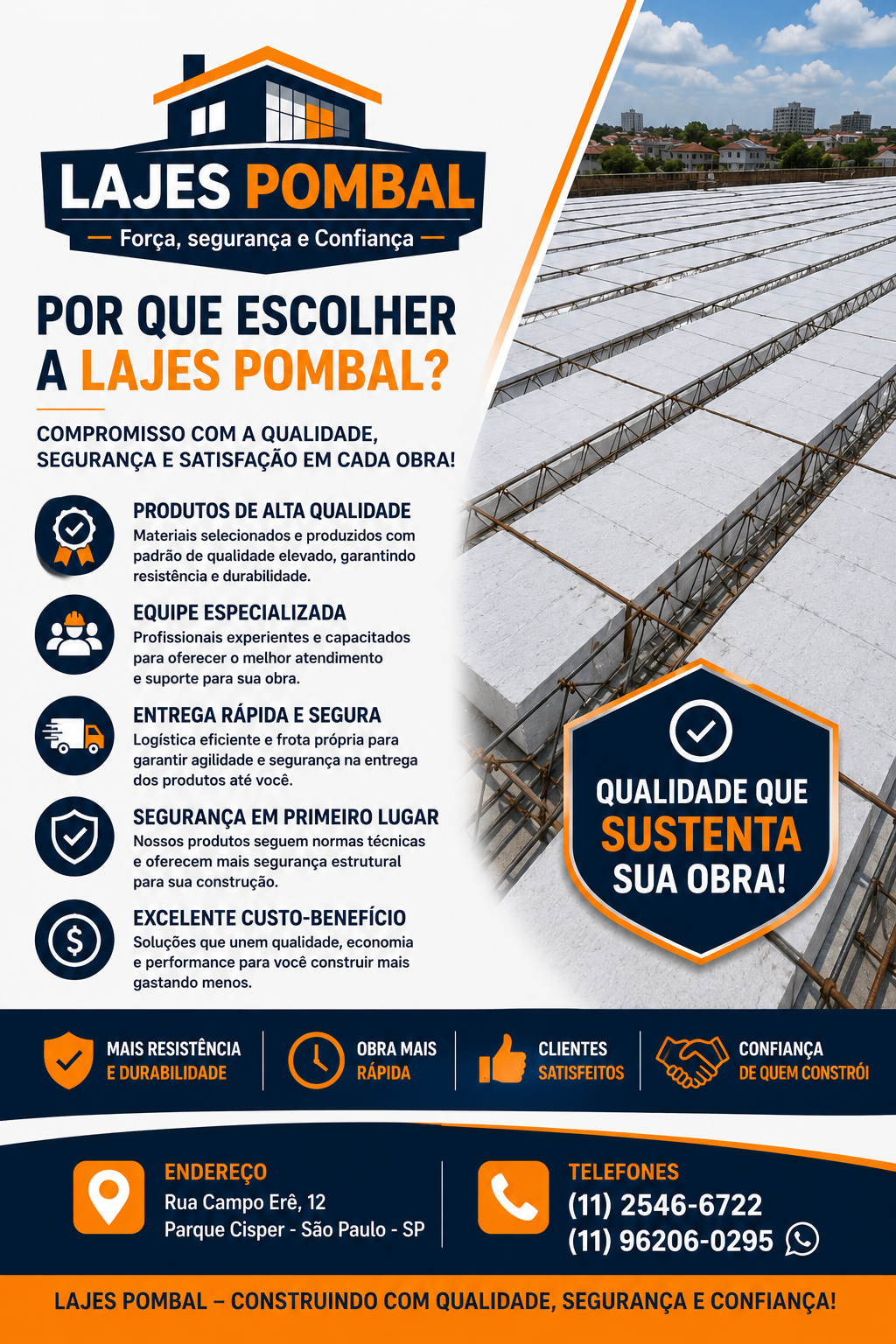 Lajes Pombal - Lajes Na Zona Leste