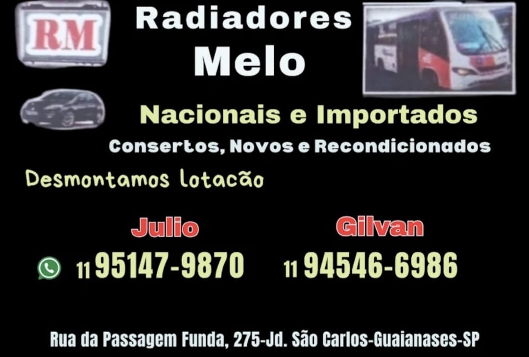 Radiadores Melo na Zona Leste 