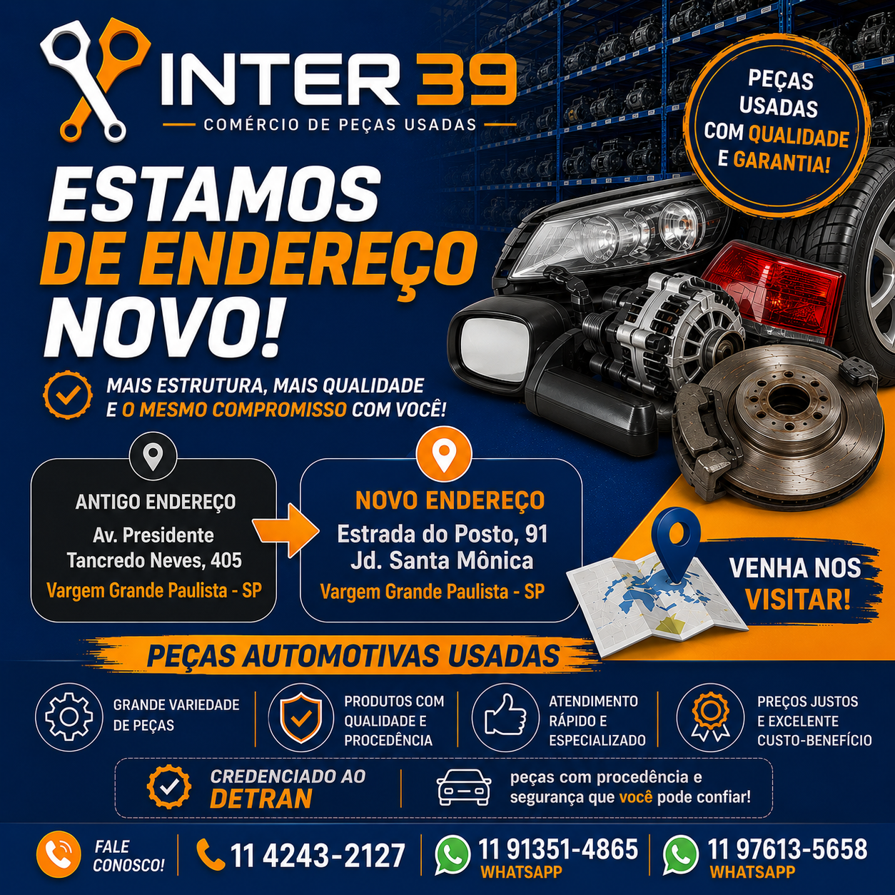 Internacional 39 comercio de peças usadas em Vargem Grande Paulista