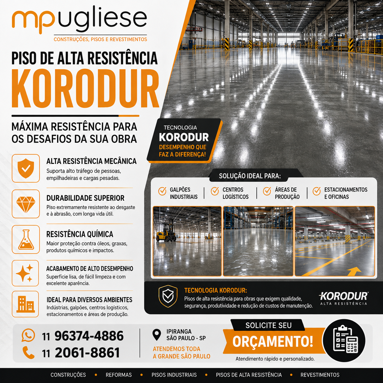 M Pugliese Piso de Alta Resistência Koradur