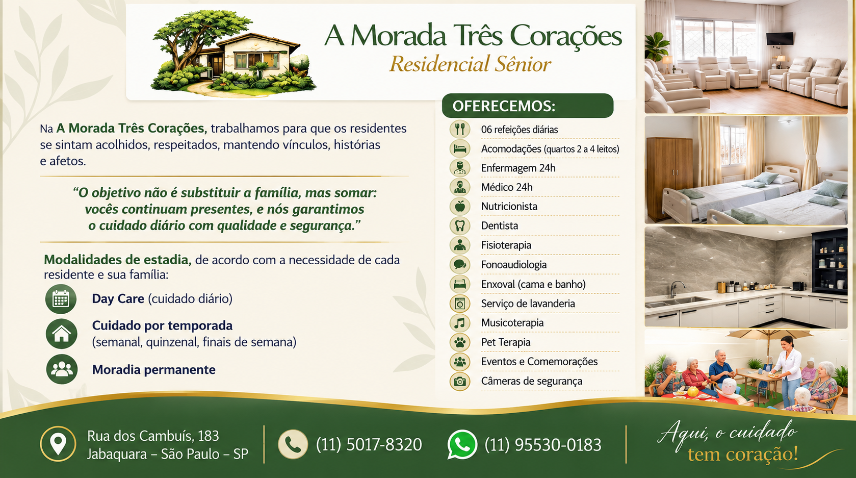 A Morada Três Corações Casa de Repouso Na Zona Sul