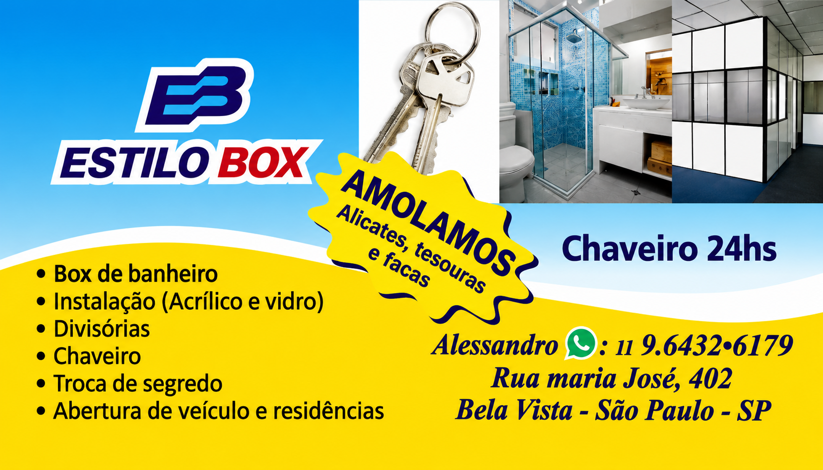 Estilo Box Vidraçaria na Bela Vista