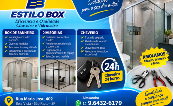 Estilo Box Vidraçaria na Bela Vista