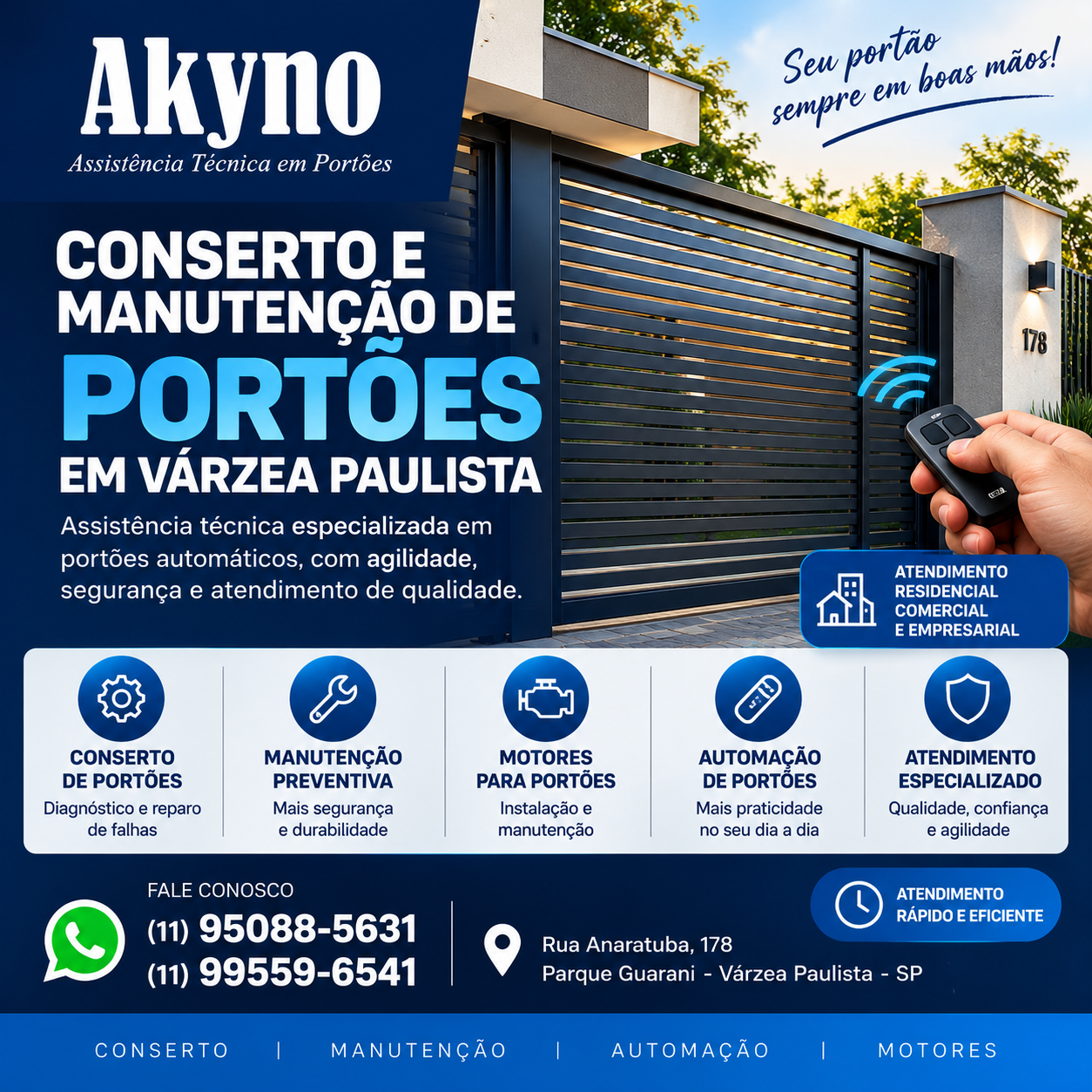 Akyno Portões Assistência Técnica