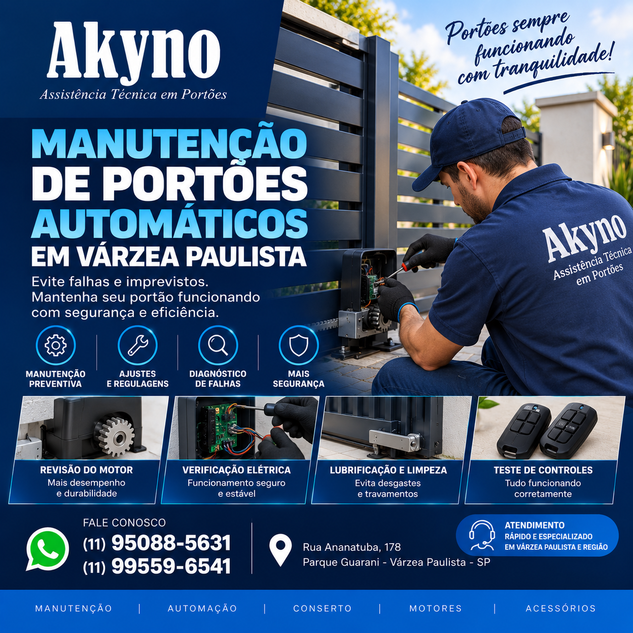 Akyno Portões Assistência Técnica