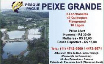 Pesqueiro Peixe Grande - Pesque e Pague