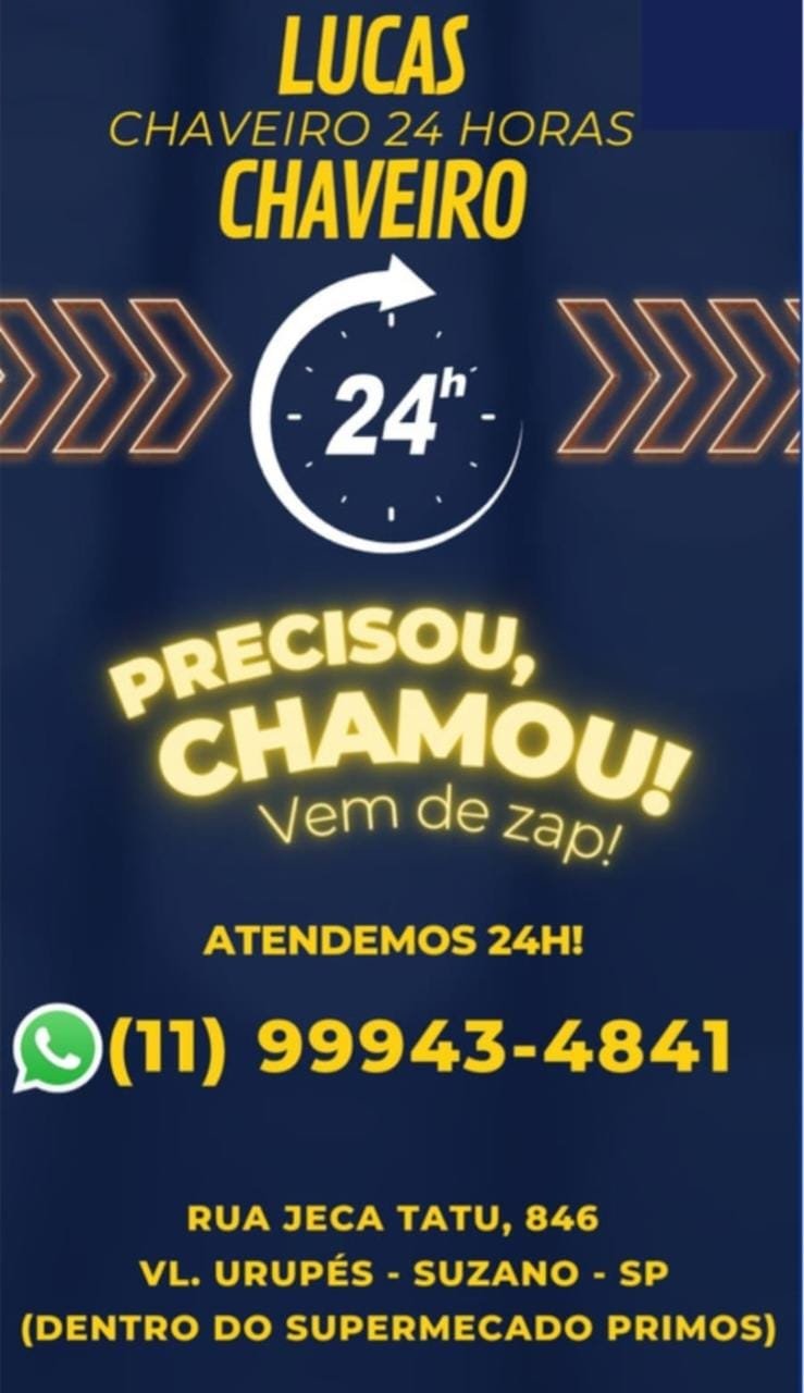 Lucas Chaveiro - Chaveiro 24 horas em Suzano