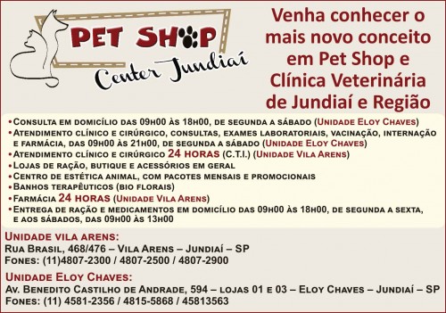 Pet Shop Center Jundiaí - Unidade Vila Arens - em Jundiai